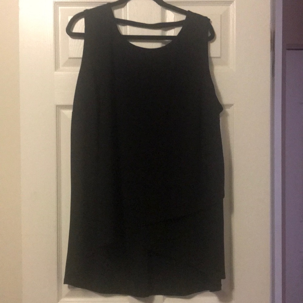 ⏰LAST CHANCE⏰ Worthington Woman Black Asymmetrical Tank Top (3X)